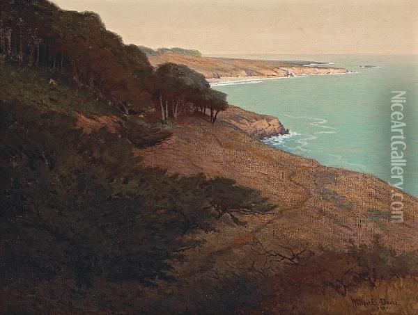 A Coastal View Oil Painting - Willis E. Davis
