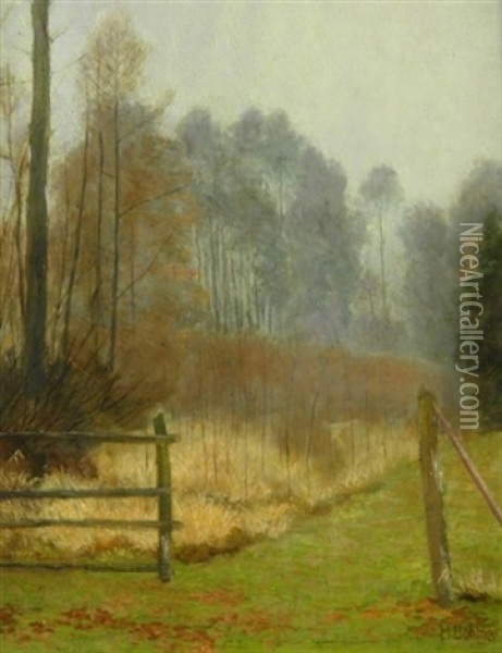 Herbstliche Auenlandschaft Oil Painting - Heinrich Boehmer