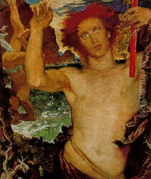 The Transfiguration Of Dionysus Before The Tyrrhenian Pirates Oil Painting - Glyn Warren Philpot