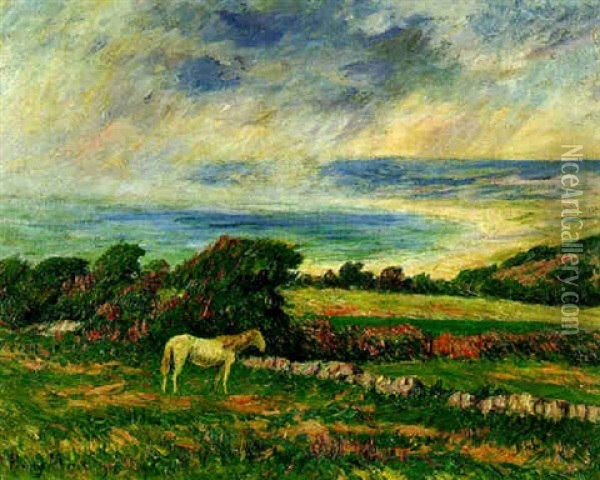 Cheval Au Pre Oil Painting - Henry Moret