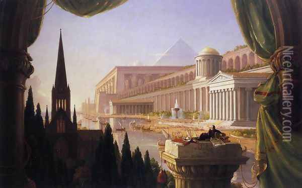 The Architect's Dream 1840 Oil Painting - Thomas Cole
