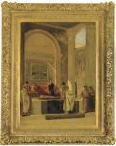 Empereur Et Imperatrice Byzantin Oil Painting - Benjamin Jean Joseph Constant