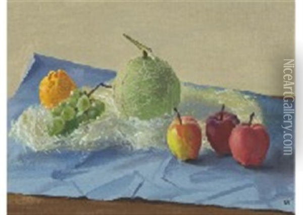 Fruits From Box Oil Painting - Kanae Yamamoto