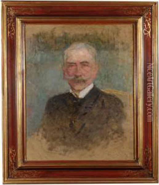 Portret Mezczyzny, 1900-1905 Oil Painting - Olga Boznanska