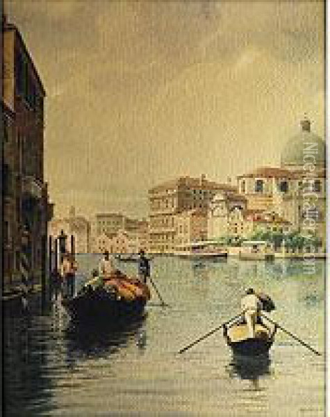 Ansicht Von Venedig Oil Painting - Jeno, Eugene Koszkol