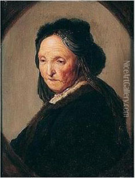 Portrait Of An Old Lady, Thought To Be Rembrandt's Mother Oil Painting - Rembrandt Van Rijn