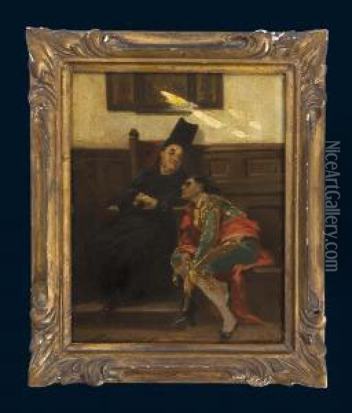La Confession Du Torero Oil Painting - Eugene Pierre Francois Giraud