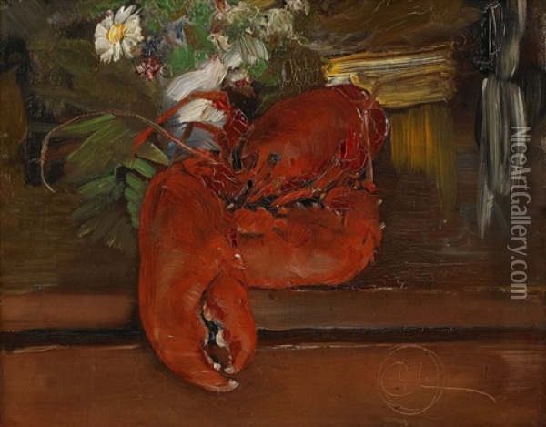 Stilleben Med Hummer Oil Painting - Carl Olof Larsson