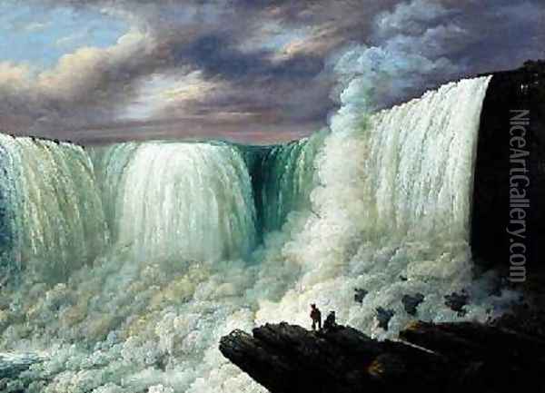 Niagara Falls 1818 Oil Painting - Joseph Otis Minott