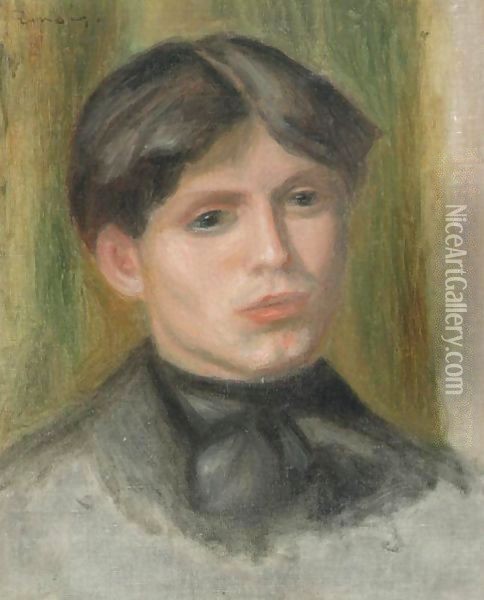 Tete De Femme 2 Oil Painting - Pierre Auguste Renoir