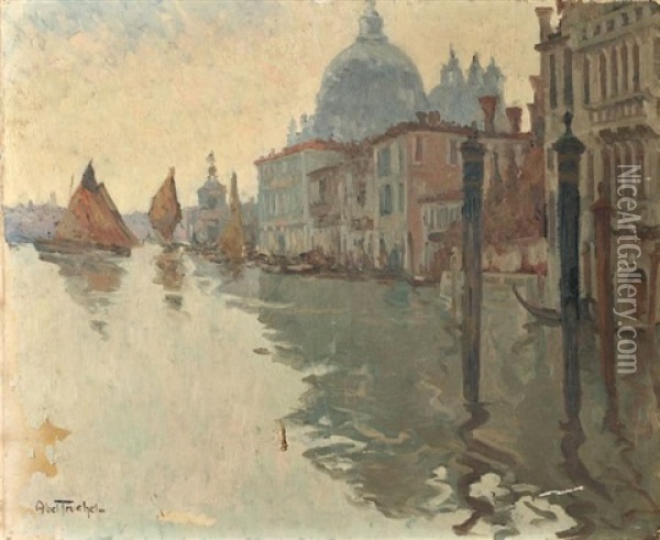Venise, Le Grand Canal Oil Painting - Louis Abel-Truchet