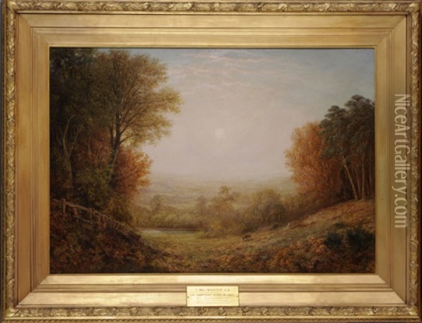 On Hampstead Heath In Oil Painting - John MacWhirter