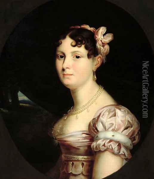 Portrait of Catherine of Wurtemberg 1783-1835 Queen of Westphalia Oil Painting - Francois Josephe Kinson