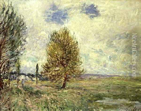 The Plain at Veneux-Nadon Oil Painting - Alfred Sisley