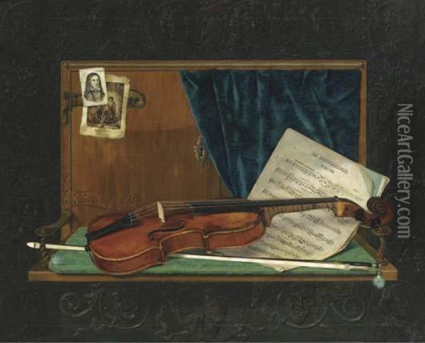 Music Oil Painting - John Haberle