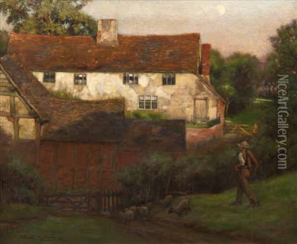 The Oldwhite House Oil Painting - Augustus William Haring