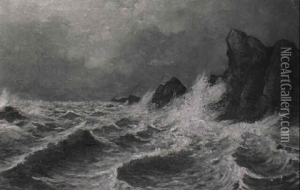 Approaching Storm, Grand Manan Oil Painting - Frederick S. Batcheller