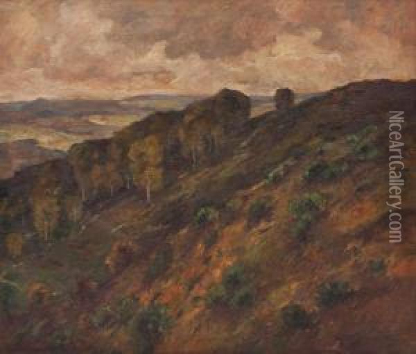 Herbstliche Eifellandschaft Oil Painting - Wilhelm Schmetz