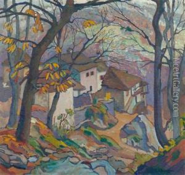 Ticino Mountain Village Oil Painting - Louis Vonlanthen