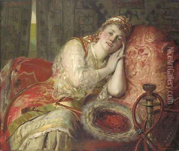 An odalisque Oil Painting - Leon Herbo