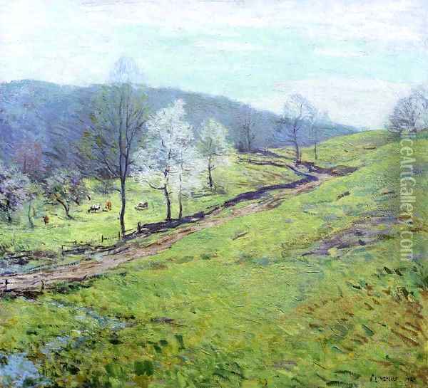 May Afternoon 1920 Oil Painting - Willard Leroy Metcalf