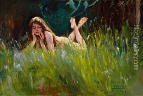 Splendor In The Grass Oil Painting - William Henry Dethlef Koerner