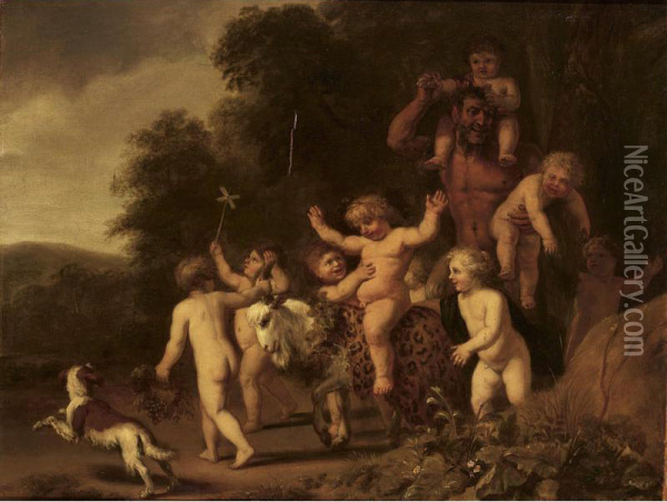 The Triumph Of Young Bacchus Oil Painting - Cornelis Holsteyn