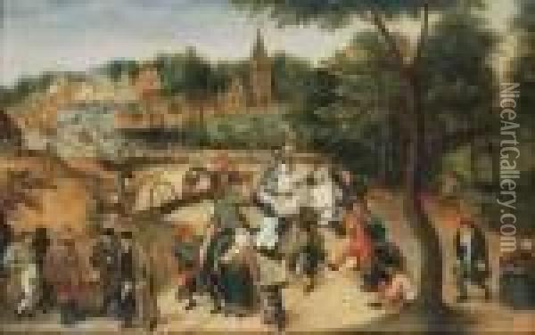 The Return From The Kermesse Oil Painting - Pieter The Younger Brueghel