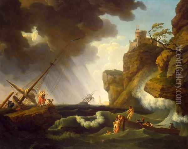 Shipwreck Oil Painting - Claude-joseph Vernet