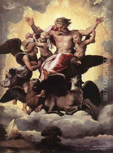 The Vision of Ezekiel 1518 Oil Painting - Raphael