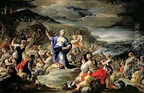 The Song of Miriam Oil Painting - Luca Giordano