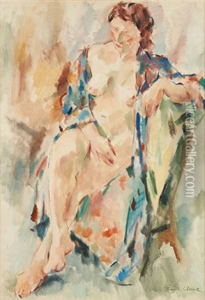 Jeune Femme En Deshabille Oil Painting - Ernest Albert