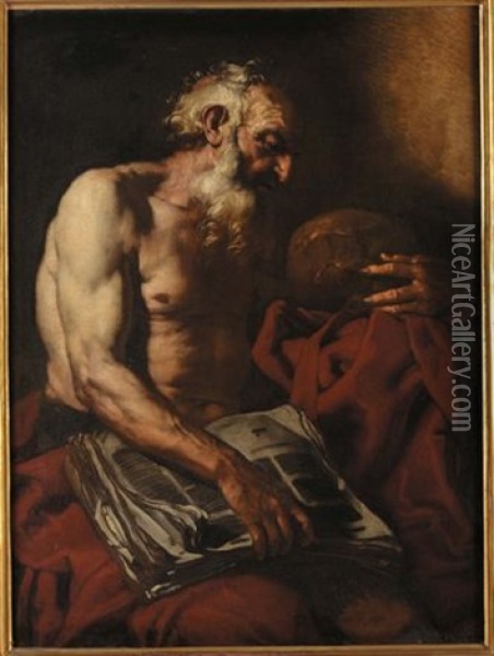 San Gerolamo Oil Painting - Johann Carl Loth