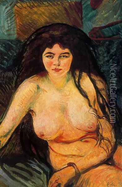 The Beast Oil Painting - Edvard Munch