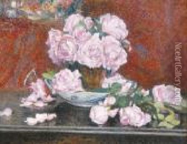 Roses Roses Oil Painting - Georges Lemmen