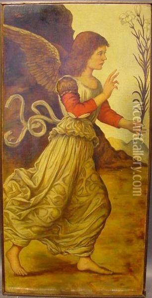 Angel Of The Annunciation Oil Painting - Melozzo da Forli