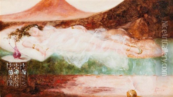 La Belle Odalisque Oil Painting - Antonio Rivas