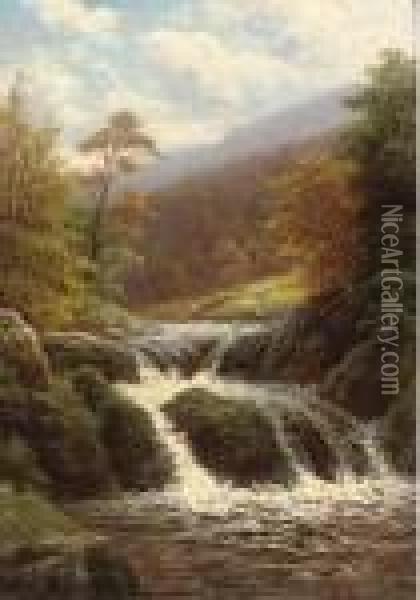 A Rocky Stream Oil Painting - William Mellor