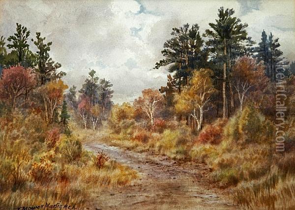 Autumnal Landscape Oil Painting - Thomas Mower Martin