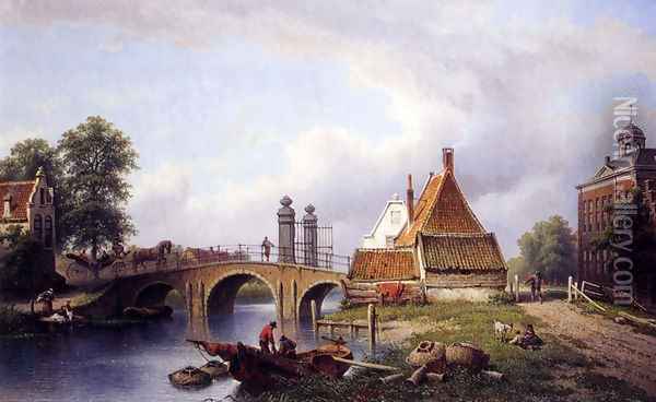 Het Rechthuys in Watergraafsmeer, Amsterdam Oil Painting - Eduard Alexander Hilverdink