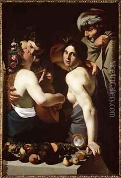 Allegory on the Four Seasons 1610 Oil Painting - Bartolomeo Manfredi