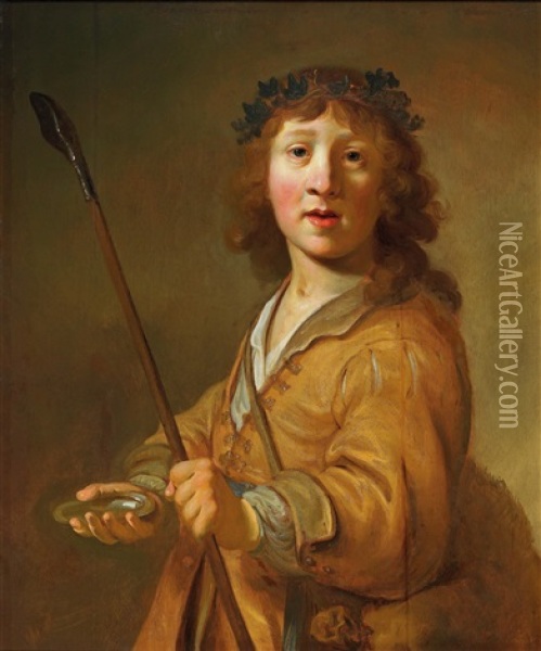 A Boy In The Guise Of Daifilo Oil Painting - Gerbrand Van Den Eeckhout