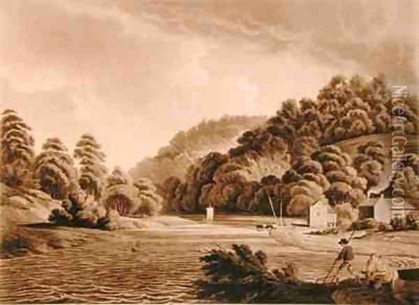 View at Redbrook in the River Wye Oil Painting - Edward Dayes