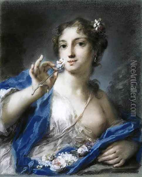 Spring Oil Painting - Rosalba Carriera
