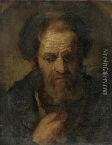 Head Of An Old Man Oil Painting - Rembrandt Van Rijn