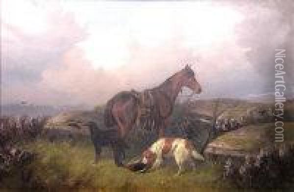 'the Day's Bag With Pony And Dogs' Oil Painting - Colin Graeme Roe