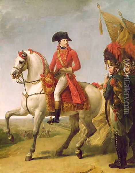 Napoleon Bonaparte 1769-1821 First Consul Reviewing his Troops after the Battle of Marengo Oil Painting - Antoine-Jean Gros