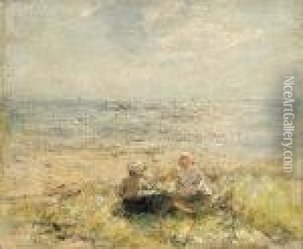 In The Dunes Oil Painting - Robert Gemmell Hutchison