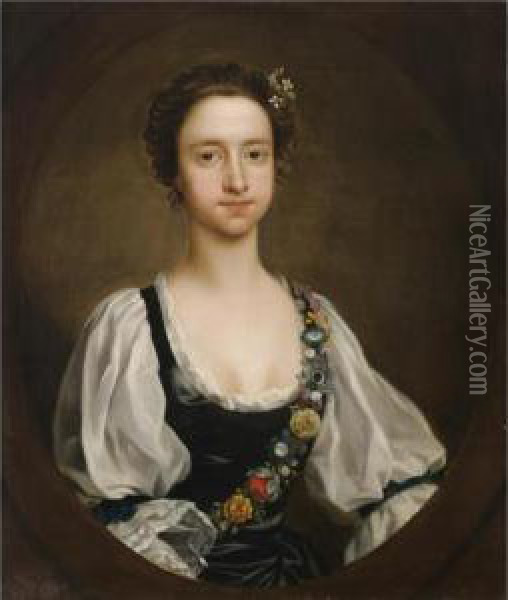 Portrait Of Miss Hope Oil Painting - Francis Hayman