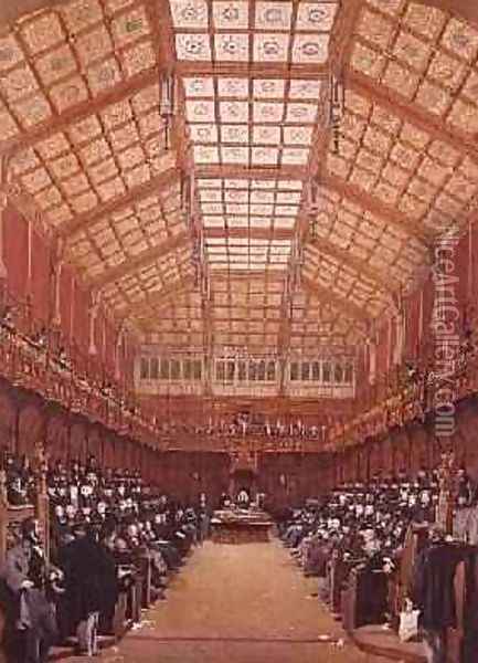 Interior of the House of Commons Oil Painting - Joseph Nash